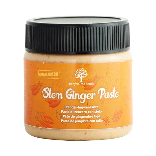 BanyanTree Foods Stiel-Ingwerpaste | Konzentrat | Ginger Paste 200 g,~ natürlich, vegan, glutenfrei, keine Farben, gentechnikfrei, indischer Herkunft von BanyanTree Foods