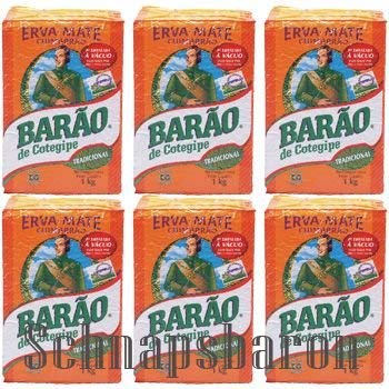 Erva Mate Barao Tradicional- brasilianischer Tee 6 x 1000 Gramm von Bar�o