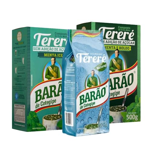 Pack Erva Tereré Natural + Menta e Boldo + Menta Ice - 3x 500gr von Barão