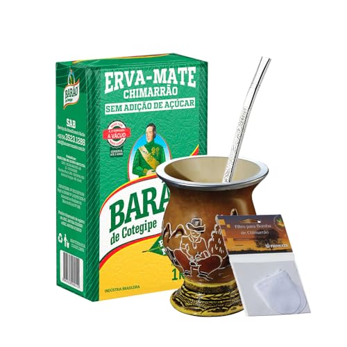 Pack erva Nativa, Cuia, Bomba e filtro para chimarrão von Barão
