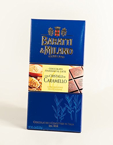 Baratti & Milano - TABLETTE CHOCOLAT AU LAIT EXTRA FIN & GRAINS DE CARAMEL 75GR von Baratti & Milano