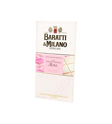 Baratti & Milano - TABLETTE CHOCOLAT BLANC A L'EXTRAIT NATUREL DE ROSE 75GR von Baratti & Milano