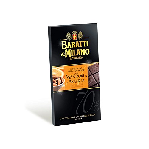 Baratti & Milano - TABLETTE CHOCOLAT NOIR 70% ORANGE & AMANDES 75GR von Baratti & Milano