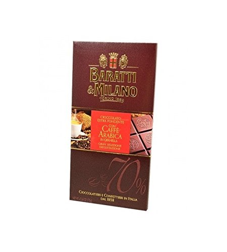 Baratti & Milano - TABLETTE CHOCOLAT NOIR 70% & GRAINS DE CAFE ARABICA 75GR von Baratti & Milano