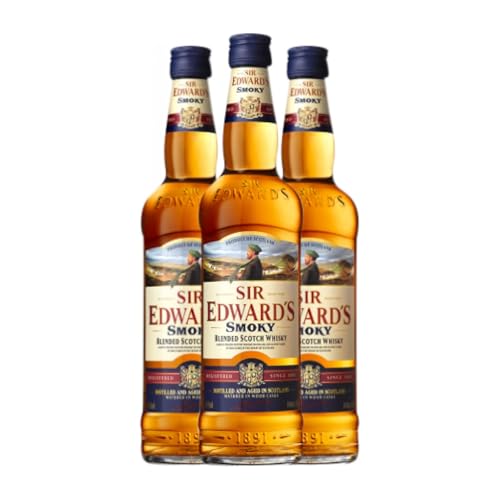 Whiskey Blended Bardinet Sir Edward's Smoky 1 L (Karton mit 3 Flaschen von 1 L)