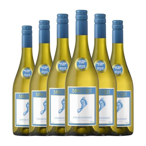 Barefoot Chardonnay La Mancha 75 cl Weißwein (Karton mit 6 Flaschen von 75 cl) von Barefoot Cellars