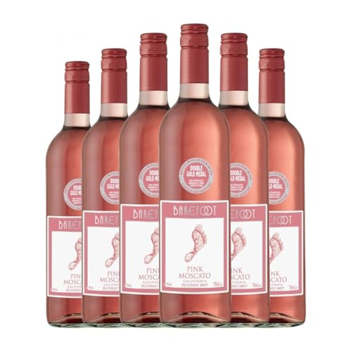 Barefoot Pink California 75 cl Weißwein (Karton mit 6 Flaschen von 75 cl) von Barefoot Cellars