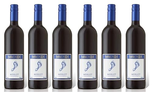 6x 0,75l - Barefoot - Merlot - Kalifornien - Rotwein trocken von Barefoot