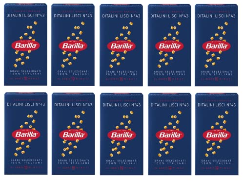 10x Pasta Barilla Ditalini lisci Nr. 43 italienisch Nudeln 500 g pack von Barilla