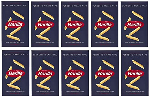 10x Pasta Barilla Pennette rigate Nr. 72 italienisch Nudeln 500 g pack von Barilla