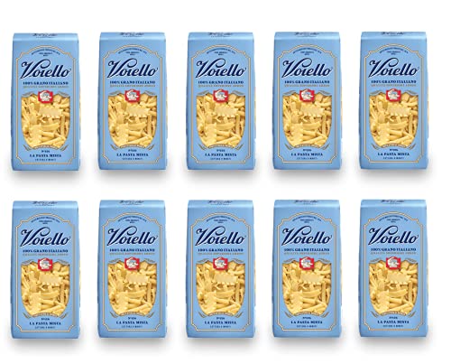 10x Voiello La Pasta Mista n°126 Pasta 100% Italienischer Weizen 500g Teigwaren aus Hartweizengrieß Bronze-Zeichnung von Barilla