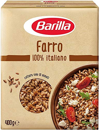 3x Barilla Farro 100% italienisch Dinkel Lecker, gesund und eine Quelle für Ballaststoffe Mittelmeerküche 400g von Barilla