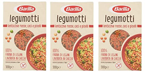 3x Barilla Legumotti Lenticchie Rosse Ceci e Piselli Rote Linsen, Kichererbsen und Erbsen Reich an Eiweiß und Ballaststoffen Glutenfrei 300g von Barilla