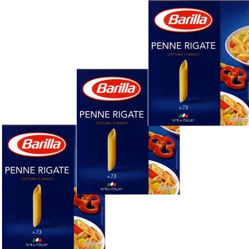 3x Barilla Nudeln 'Penne Rigate' n.73, 500 g von Barilla