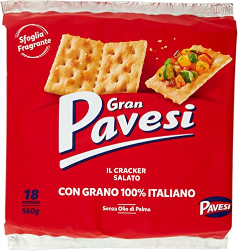 6x Gran Pavesi Crackers salati Salzgebäck gesalzen 560g kekse gebäck von Barilla