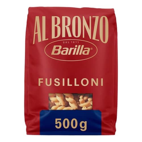 Barilla Pasta Al Bronzo Fusilloni 1x500g I aus Bronze-Formen, Saucenhaftung auf die italienische Art, 100 Prozent hochwertiger Hartweizen von Barilla