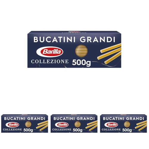 Barilla Collezione Bucatini Grandi Pasta aus hochwertigem Hartweizen immer al dente, (1 x 500 g) (Packung mit 4) von Barilla