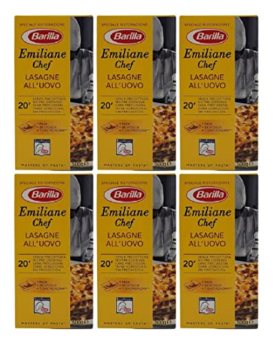 Barilla Emiliane Chef Lasagne all' Uovo – 6er Pack (6 x 500g) von Barilla