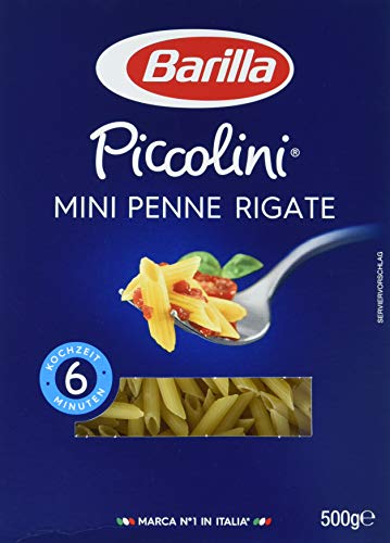 Barilla Hartweizen Pasta Piccolini Mini Penne Rigate, 16er Pack (16 x 500 g) von Barilla