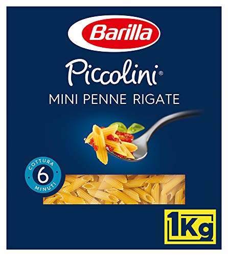 Barilla Hartweizen Pasta Piccolini Mini Penne Rigate – 6er Pack (6x1kg) von Barilla