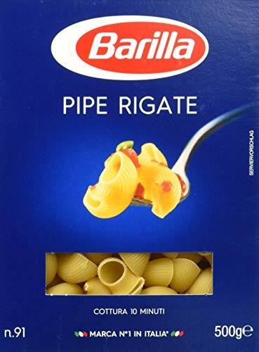 Barilla Hartweizen Pasta Pipe Rigate no. 91, 500 g von Barilla