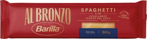 Barilla Pasta Al Bronzo Spaghetti 1x500g I aus Bronze-Formen, Saucenhaftung auf die italienische Art, 100 Prozent hochwertiger Hartweizen von Barilla