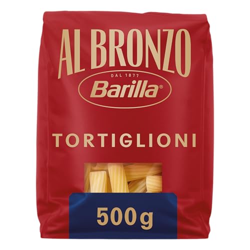 Barilla Pasta Al Bronzo Tortiglioni 10x500g I aus Bronze-Formen, Saucenhaftung auf die italienische Art, 100 Prozent hochwertiger Hartweizen von Barilla