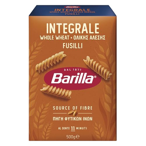 Barilla Pasta Integrale Fusilli – Vollkorn-Hartweizengrieß-Pasta mit natürlichen Ballaststoffen, 500 g von Barilla