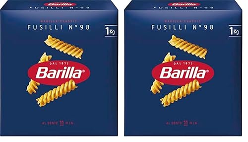 Barilla Pasta Klassische Fusilli n.98 aus hochwertigem Hartweizen immer al dente, 1 kg (Packung mit 2) von Barilla