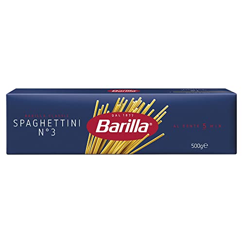 Barilla Pasta Klassische Spaghettini n.3 aus hochwertigem Hartweizen immer al dente, (1 x 500 g) von Barilla