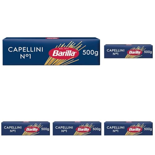 Barilla Pasta Nudeln Klassische Capellini n. 1 aus hochwertigem Hartweizen immer al dente 500 g (Packung mit 5) von Barilla