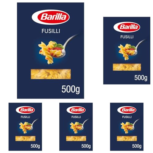 Barilla Pasta Nudeln Klassische Fusilli n.98 aus hochwertigem Hartweizen immer al dente, Chili, Spaghetti, Fusilli, Penne, Italienisch, 500 g (Packung mit 5) von Barilla