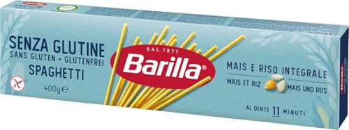 Barilla Pasta Nudeln Glutenfreie Spaghetti aus köstlichem Mais und Reis – perfekt für Menschen mit Zöliakie oder Glutenunverträglichkeit, (12 x 400 g) von Barilla