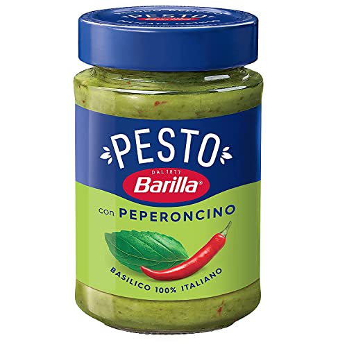 Barilla Pesto Basilico Peperoncino Pastasauce mit Chilischoten und italienischem Käse 195g von Barilla