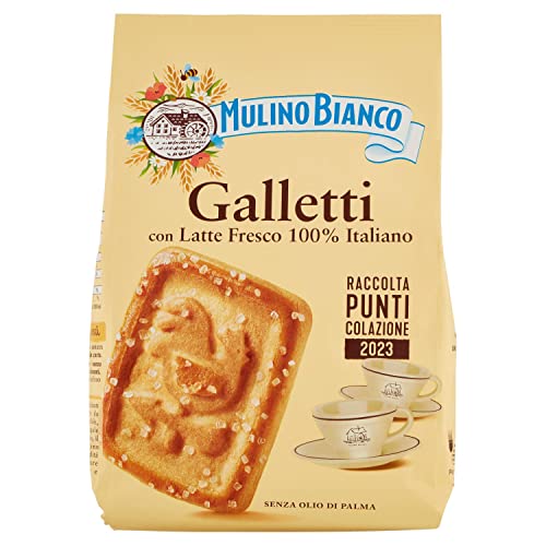 Weiße Mühle Kekse Frollini Galletti mit frischer Milch, 100% italienisch, 350 g von Barilla