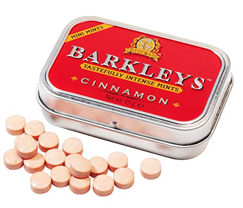 Barkleys Mini Mints Cinnamon Sugarfree 12 x15 gr. Pastillen mit Zimtgeschmack Scharf von LZBBD