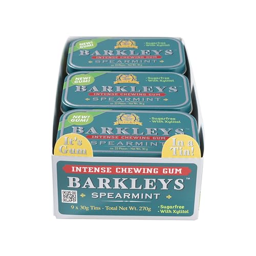 Barkleys Kaugummi zuckerfrei mit Spearmint GUM 9 x 30 gr. von Barkleys