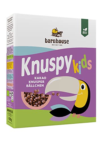 Barnhouse Knuspy Kids, Bio Kakao-Knusperbällchen aus Reis, 1 x 250 g von Barnhouse