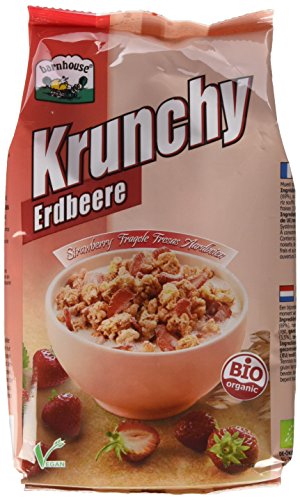 Barnhouse Krunchy Erdbeer, 3er Pack (3 x 375 g Karton) - Bio von Barnhouse