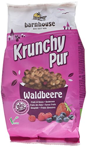 Barnhouse Krunchy Pur Waldbeere, 3er Pack (3 x 375 g Beutel) - Bio von Barnhouse