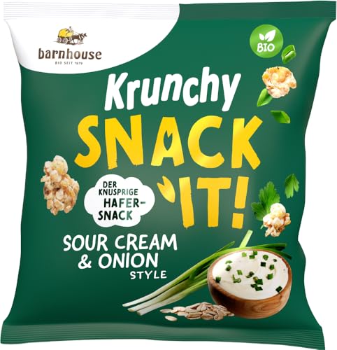 Krunchy Snack it! Sour Cream & Onion Style 6 x 150 gr von Barnhouse