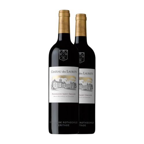 Baron Edmond de Rothschild Château des Laurets Puisseguin Saint-Émilion 75 cl Rotwein (Karton mit 2 Flaschen von 75 cl) von Baron Edmond de Rothschild