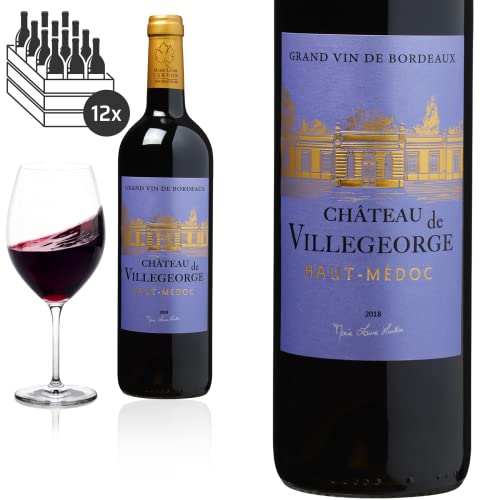 12er Karton 2018 Haut Médoc Château de Villegeorge Cru Bourgeois Rotwein von Baron-Fuente