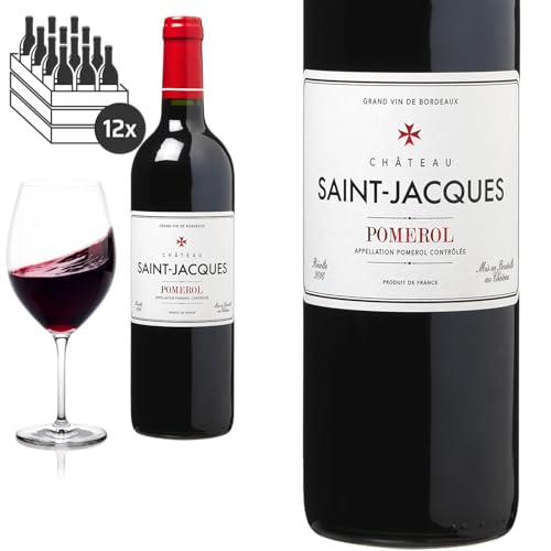 12er Karton 2018 Pomerol von Château Saint-Jacques - Rotwein von Baron-Fuente