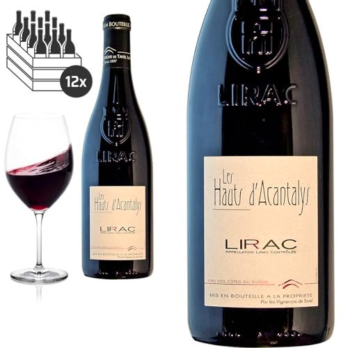 12er Karton 2022 LIRAC Les Hauts d'Acantalys von Vignerons de Tavel Rotwein von Baron-Fuente