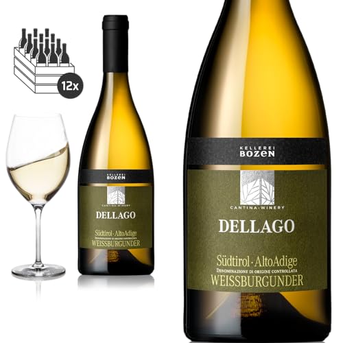 12er Karton 2023 Dellago Weißburgunder DOC Südtirol von Kellerei Bozen/Gries - Weißwein von Baron-Fuente