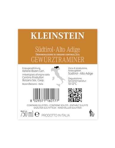 12er Karton 2023 Kleinstein Gewürztraminer DOC Südtirol Alto Adige von Kellerei Bozen - Weißwein von Baron-Fuente