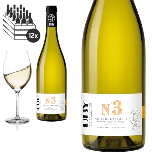 12er Karton 2023 Uby N° 3 Colombard - Sauvignon von Domaine d'Uby - Weißwein von Baron-Fuente