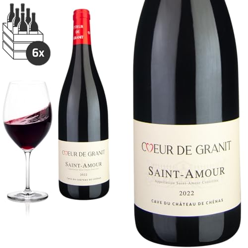 6er Karton 2022 Saint-Amour Coeur de Granit von Cave du Château de Chénas - Rotwein von Baron-Fuente