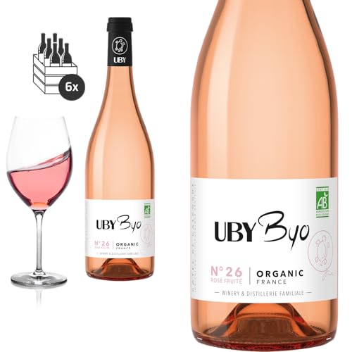 6er Karton 2023 BIO Uby N° 26 Rosé Côtes de Gascogne von Domaine d'Uby - Roséwein von Baron-Fuente